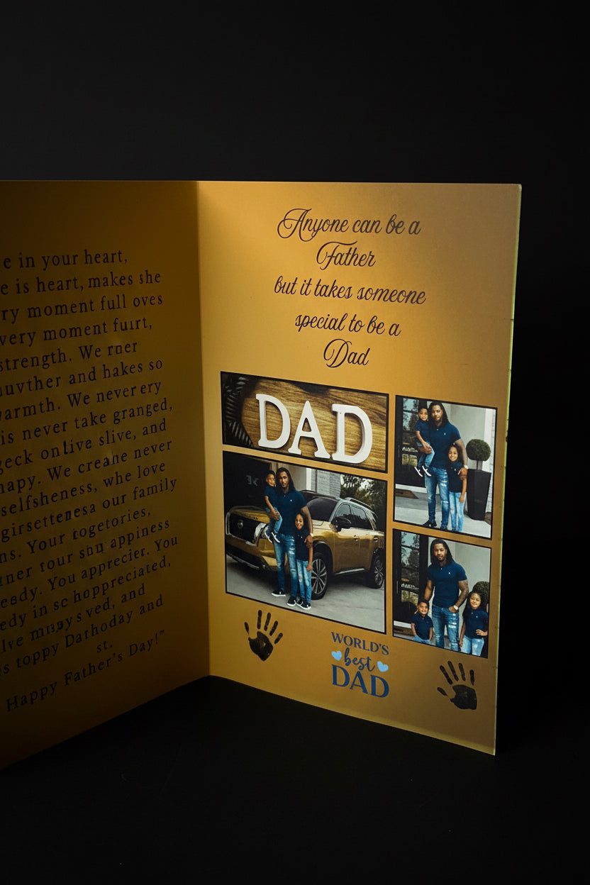 Personalized Father's Day Photo Card – Custom Keepsake for Dad