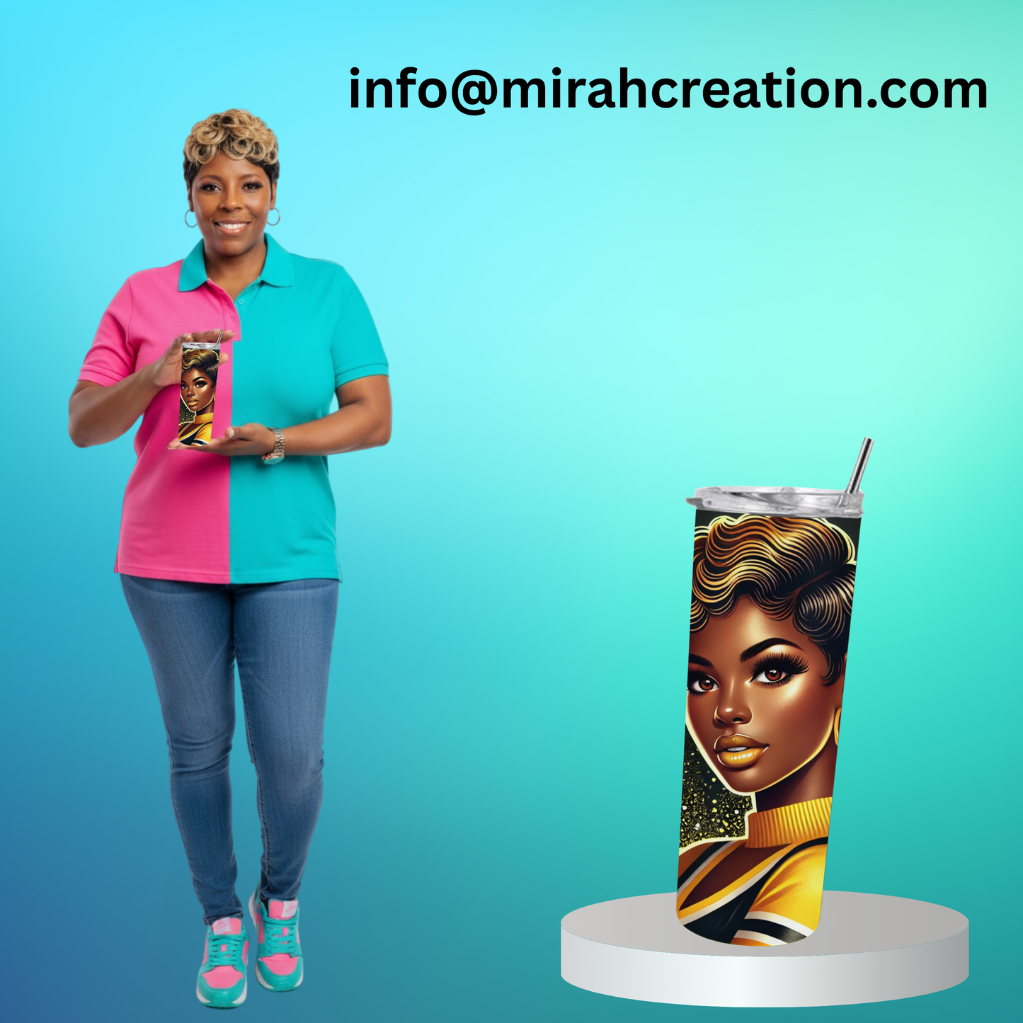 Black & Gold Glam Tumbler