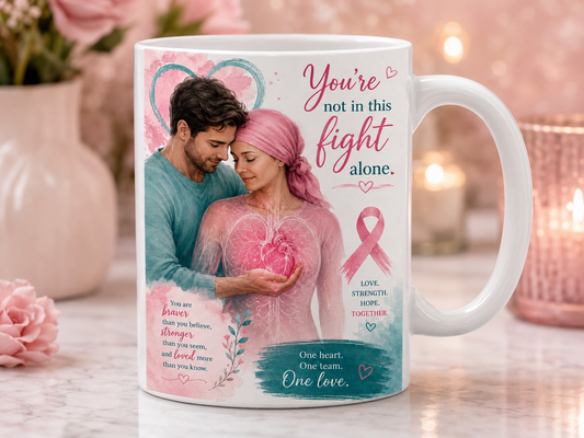You're Not in This Fight Alone Breast Cancer Awareness Mug
