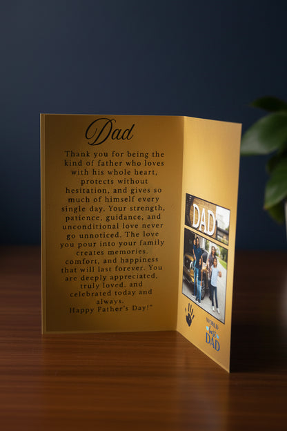Personalized Father's Day Photo Card – Custom Keepsake for Dad