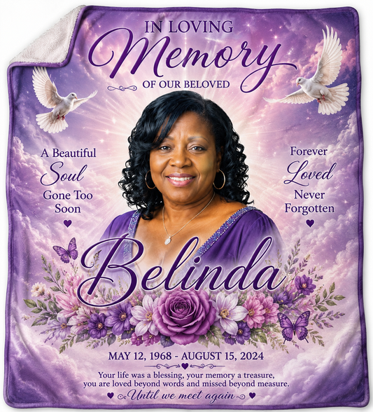 Custom Memorial Blanket | Personalized Photo Keepsake Gift