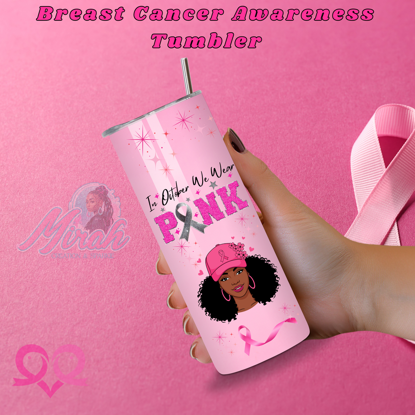 Breast Cancer Tumbler Cup