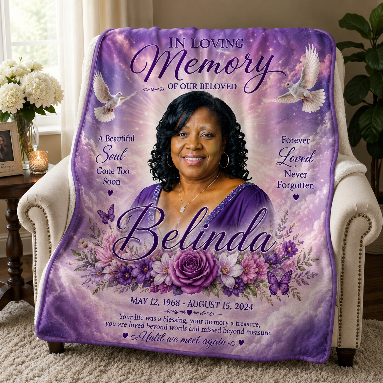 Custom Memorial Blanket | Personalized Photo Keepsake Gift