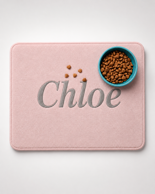 Personalized Pet Feeding Mat – Custom Name Dog & Cat Mat