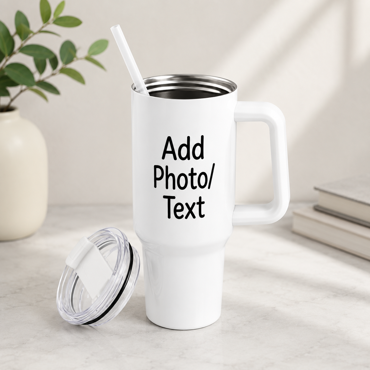 Custom 40 oz Tumbler Cup with Handle | Personalized