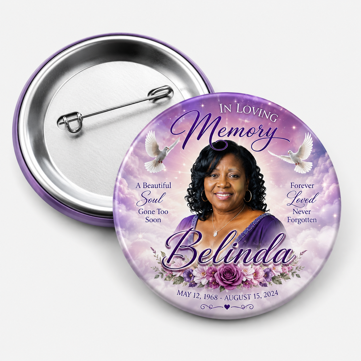Custom 2.5 Inch Button Pin – Personalized Photo or Text