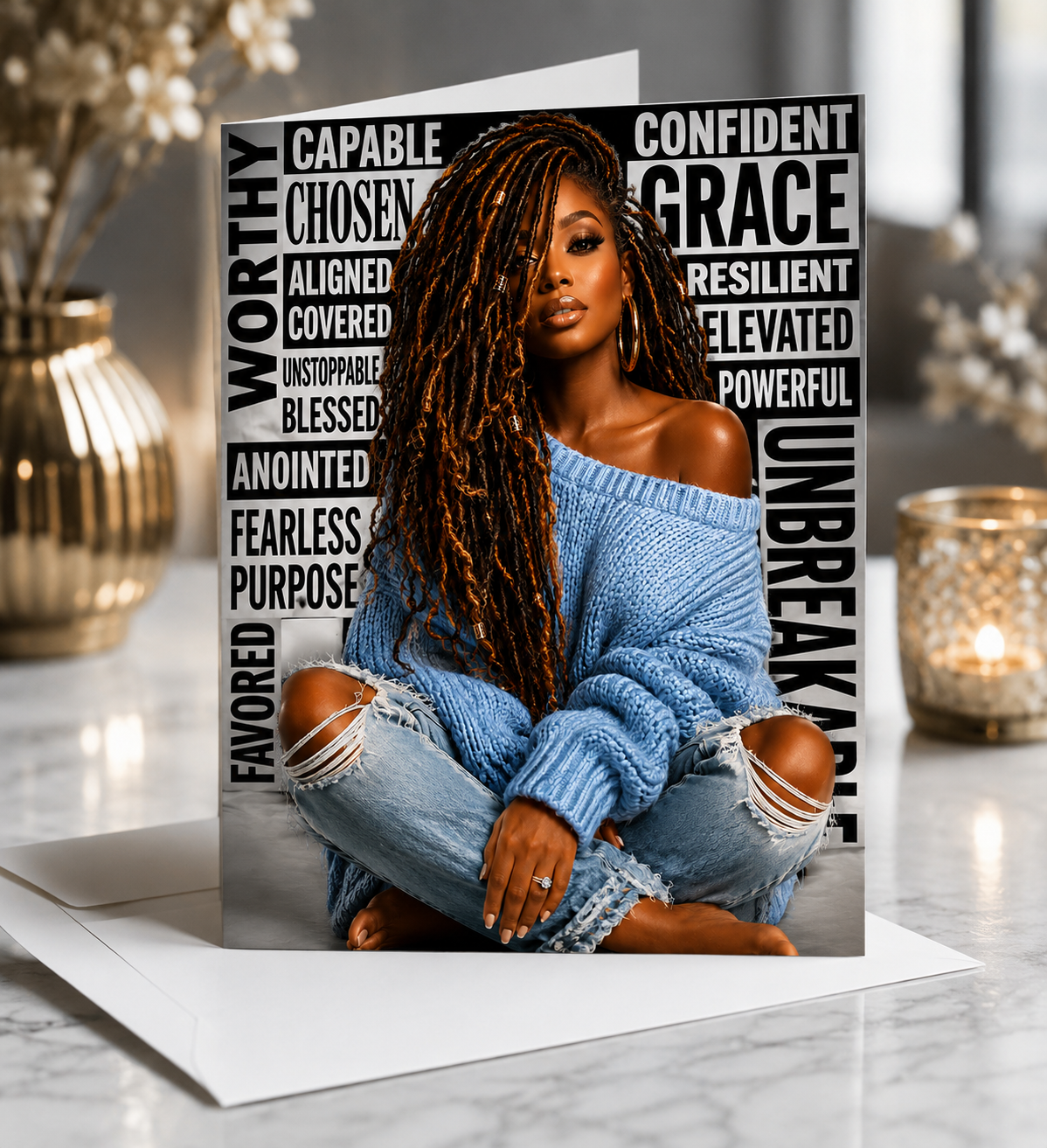 She Is… Inspirational Greeting Card | Faith & Empowerment