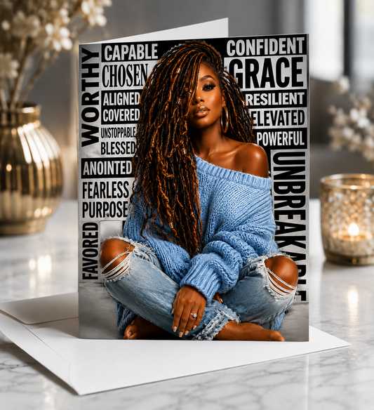 She Is… Inspirational Greeting Card | Faith & Empowerment