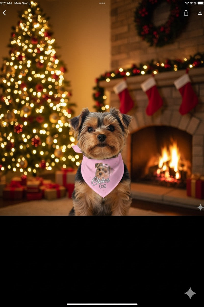 Personalized Pet Bandana – Custom Name Dog Bandana