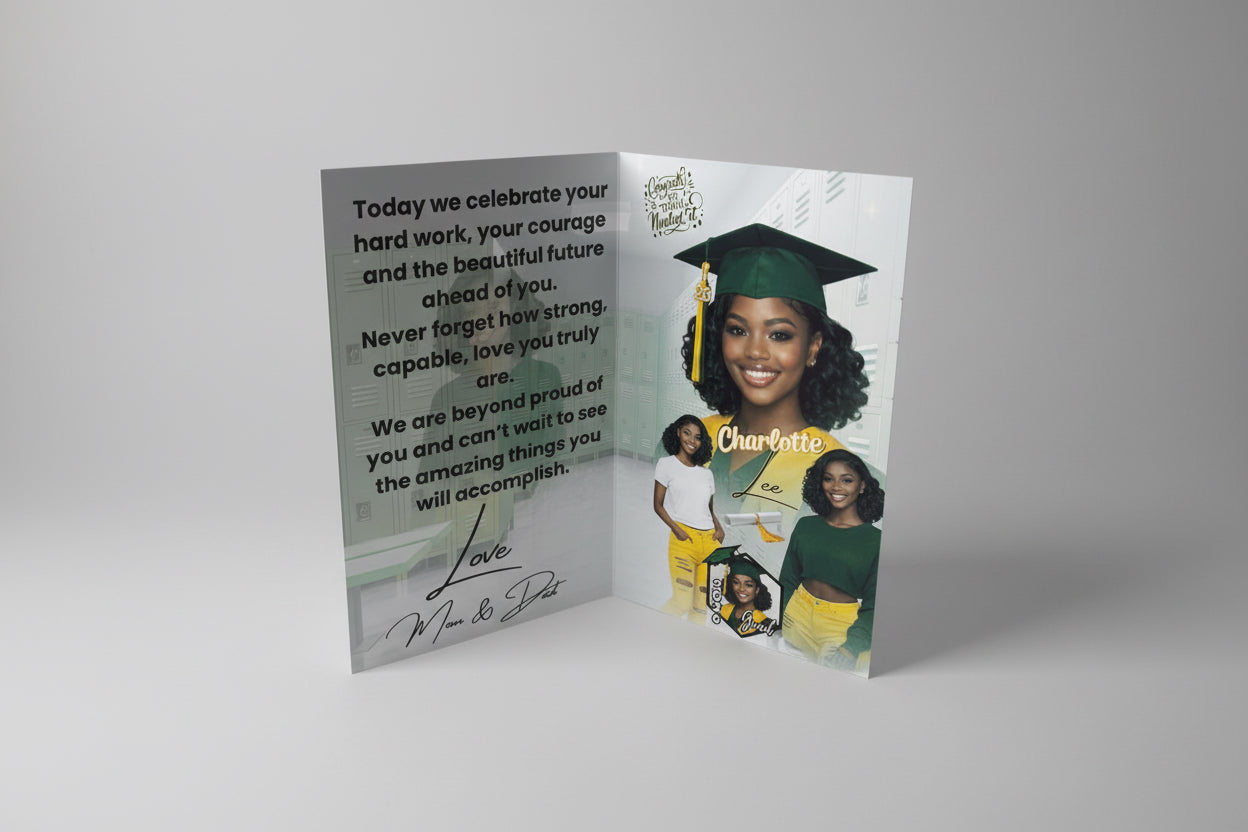 Personalized Senior Graduation Card Class of 2026 Memory Card( Glossy)