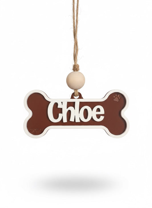 Personalized Dog Bone Ornament – Custom Pet Name Keepsake