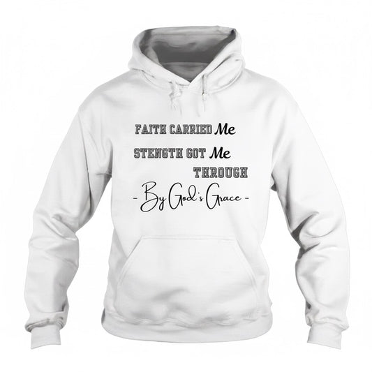 Faith Carried Me” Inspirational Christian Hoodie