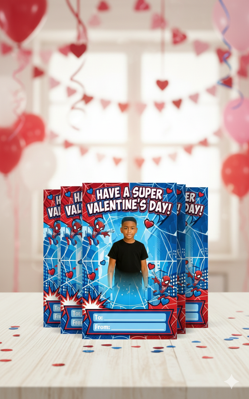 Superhero Kids Valentine Cards (Box Of 24)