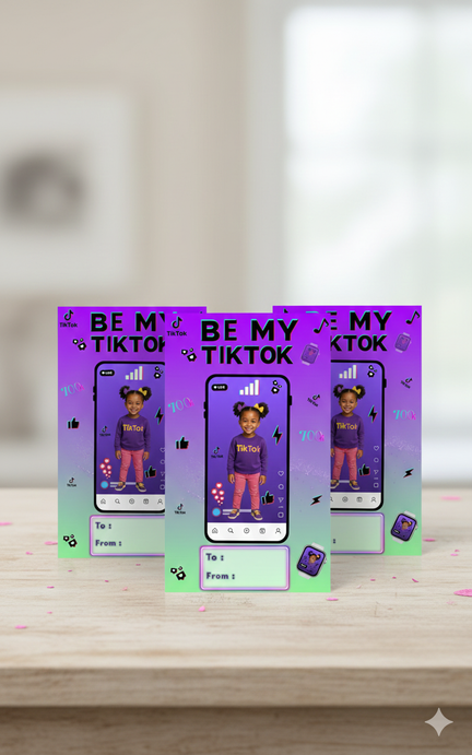 Be My TikTok Custom Valentine Cards (Box Of 24)
