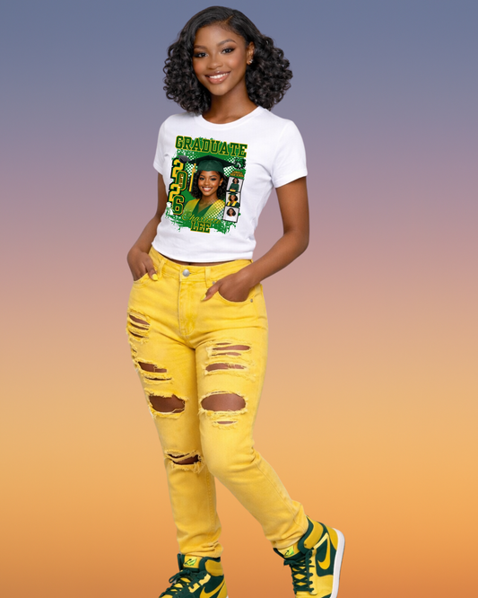 Custom Graduation Photo T-Shirt – Personalized Senior Class Shirt