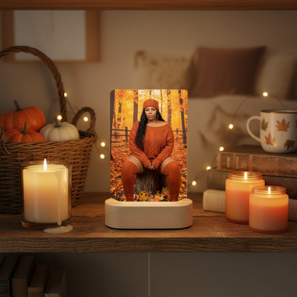 Acrylic Photo Light Stand Mockup