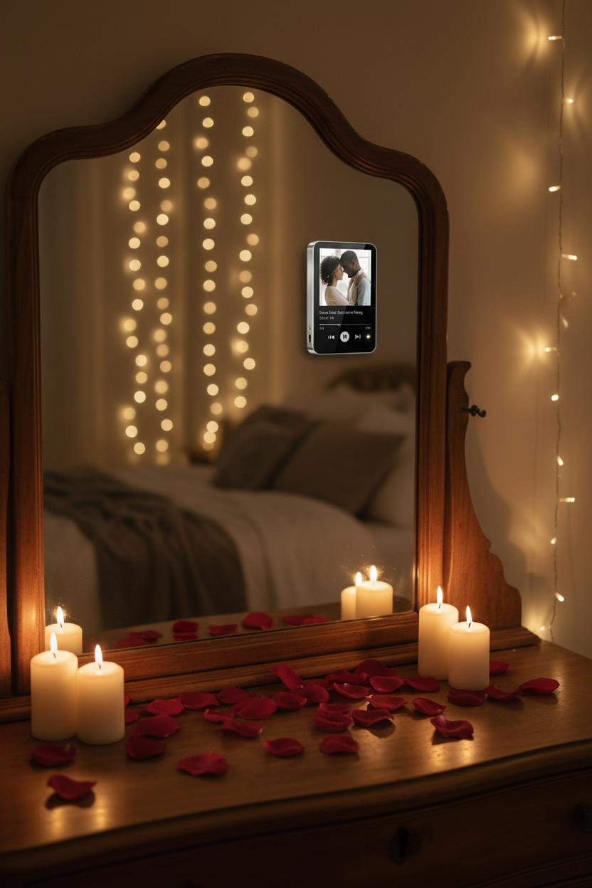 Custom Bluetooth Music Magnet - Bedroom Setting