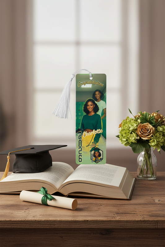 Custom Graduation Bookmark Mockup
