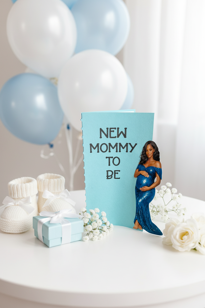 New Mommy To Be Card Mockup