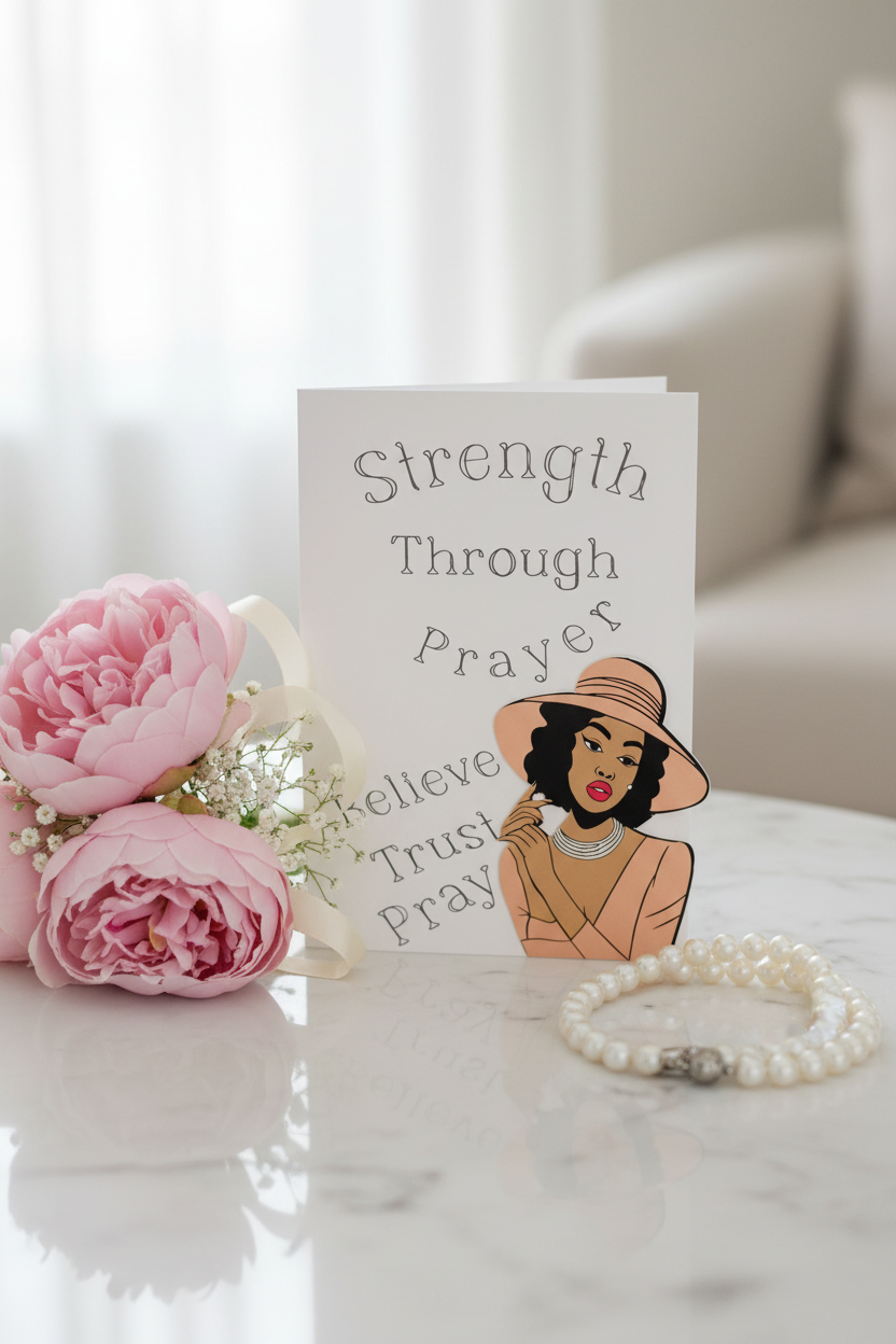 Strength Through Prayer Card Mockup