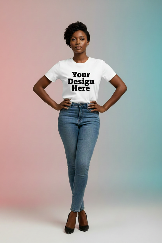 T-Shirt Mockup with Your Design Here Text